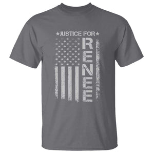 Justice for Renee American Flag T Shirt Minneapolis Jan 8 2026 Memorial Tribute TS02 Charcoal Print Your Wear