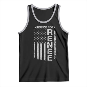 Justice for Renee American Flag Tank Top Minneapolis Jan 8 2026 Memorial Tribute TS02 Black Athletic Heather Print Your Wear
