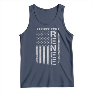 Justice for Renee American Flag Tank Top Minneapolis Jan 8 2026 Memorial Tribute TS02 Navy Print Your Wear