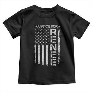 Justice for Renee American Flag Toddler T Shirt Minneapolis Jan 8 2026 Memorial Tribute TS02 Black Print Your Wear