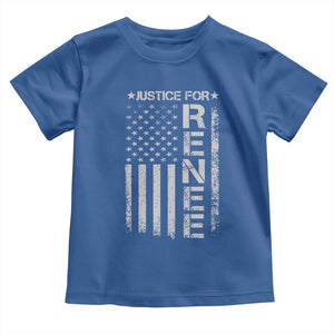 Justice for Renee American Flag Toddler T Shirt Minneapolis Jan 8 2026 Memorial Tribute TS02 Royal Blue Print Your Wear