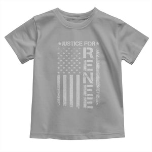 Justice for Renee American Flag Toddler T Shirt Minneapolis Jan 8 2026 Memorial Tribute TS02 Sport Gray Print Your Wear