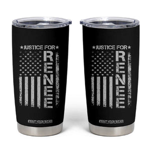 Justice for Renee American Flag Tumbler Cup Minneapolis Jan 8 2026 Memorial Tribute TS02 Black Print Your Wear