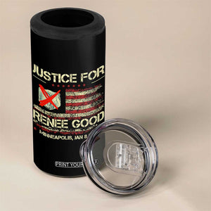 Justice for Renee Good 4 in 1 Can Cooler Tumbler Minneapolis Jan 8 2026 American Flag Stop Ice TS02 Print Your Wear