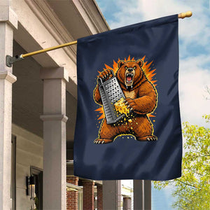 Angry Bear Grating Cheese Grater Hater Fierce Graphic Garden Flag TS02 Print Your Wear