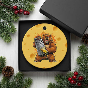 Angry Bear Grating Cheese Grater Hater Fierce Graphic Ceramic Ornament TS02 1pc Yellow Cheese Print Your Wear