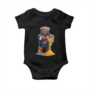 Savage Bear Grating Cheese Graphic Baby Onesie Funny Rivalry Football Fans TS02 Black Print Your Wear