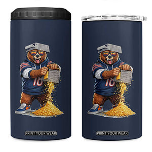 Savage Bear Grating Cheese Graphic 4 in 1 Can Cooler Tumbler Funny Rivalry Football Fans TS02 One Size: 16 oz Navy Print Your Wear