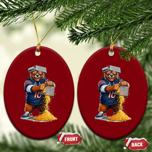 Savage Bear Grating Cheese Graphic Ceramic Ornament Funny Rivalry Football Fans TS02 Print Your Wear