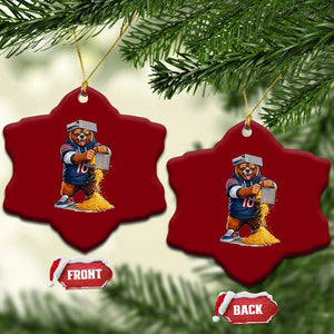 Savage Bear Grating Cheese Graphic Ceramic Ornament Funny Rivalry Football Fans TS02 Print Your Wear