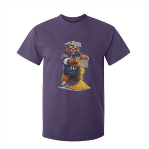 Savage Bear Grating Cheese Graphic T Shirt For Kid Funny Rivalry Football Fans TS02 Purple Print Your Wear