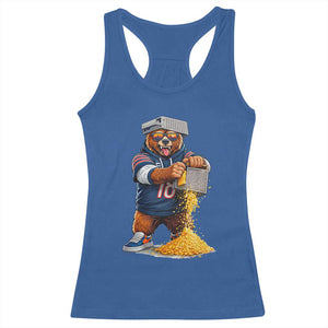 Savage Bear Grating Cheese Graphic Racerback Tank Top Funny Rivalry Football Fans TS02 Royal Blue Print Your Wear