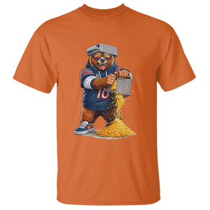 Savage Bear Grating Cheese Graphic T Shirt Funny Rivalry Football Fans TS02 Orange Print Your Wear
