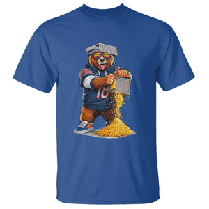 Savage Bear Grating Cheese Graphic T Shirt Funny Rivalry Football Fans TS02 Royal Blue Print Your Wear