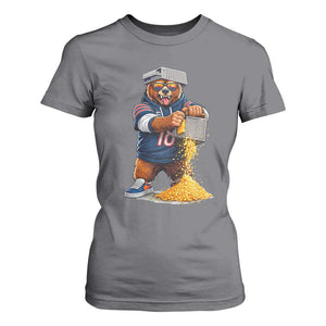 Savage Bear Grating Cheese Graphic T Shirt For Women Funny Rivalry Football Fans TS02 Charcoal Print Your Wear