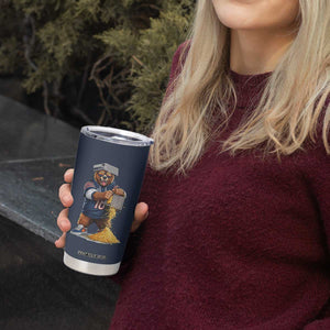 Savage Bear Grating Cheese Graphic Tumbler Cup Funny Rivalry Football Fans TS02 Print Your Wear