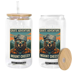 Grate Adventure at Mount Cheesy Vintage Hiking Bear Glass Can Cheese Grate Pun Parody for Foorball Fans TS02 Print Your Wear