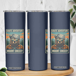 Grate Adventure at Mount Cheesy Vintage Hiking Bear Skinny Tumbler Cheese Grate Pun Parody for Foorball Fans TS02 Print Your Wear