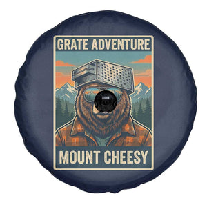 Grate Adventure at Mount Cheesy Vintage Hiking Bear Spare Tire Cover Cheese Grate Pun Parody for Foorball Fans TS02 Print Your Wear