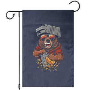 Angry Bear Grating Cheese Garden Flag Grater Rage Crushing for Fierce Football Fans TS02 Navy Print Your Wear