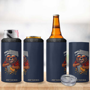Angry Bear Grating Cheese 4 in 1 Can Cooler Tumbler Grater Rage Crushing for Fierce Football Fans TS02 Print Your Wear