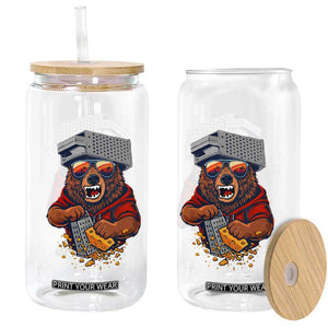 Angry Bear Grating Cheese Glass Can Grater Rage Crushing for Fierce Football Fans TS02 Print Your Wear