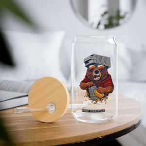 Angry Bear Grating Cheese Glass Can Grater Rage Crushing for Fierce Football Fans TS02 Print Your Wear