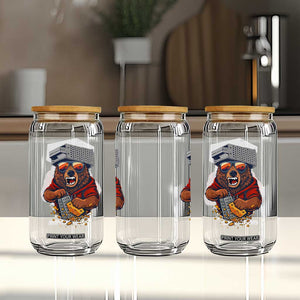 Angry Bear Grating Cheese Glass Can Grater Rage Crushing for Fierce Football Fans TS02 Print Your Wear
