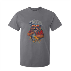 Angry Bear Grating Cheese T Shirt For Kid Grater Rage Crushing for Fierce Football Fans TS02 Charcoal Print Your Wear