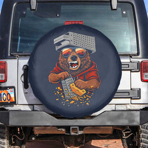Angry Bear Grating Cheese Spare Tire Cover Grater Rage Crushing for Fierce Football Fans TS02 No hole Navy Print Your Wear