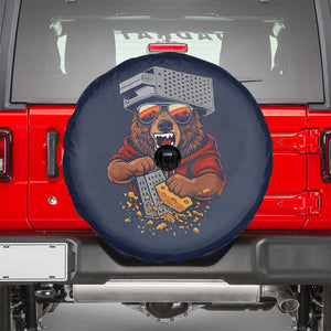 Angry Bear Grating Cheese Spare Tire Cover Grater Rage Crushing for Fierce Football Fans TS02 Navy Print Your Wear
