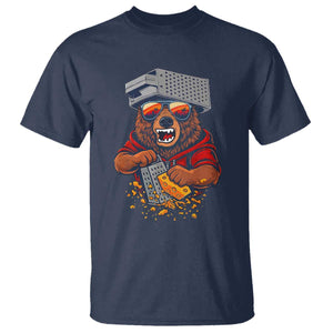 Angry Bear Grating Cheese T Shirt Grater Rage Crushing for Fierce Football Fans TS02 Navy Print Your Wear