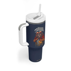 Angry Bear Grating Cheese Tumbler With Handle Grater Rage Crushing for Fierce Football Fans TS02 Print Your Wear