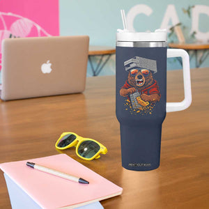 Angry Bear Grating Cheese Tumbler With Handle Grater Rage Crushing for Fierce Football Fans TS02 Print Your Wear
