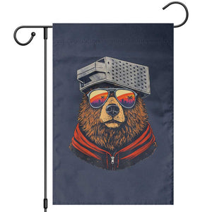 Cheese Grater Bear in Beast Mode Garden Flag Funny Rivalry Art for Hardcore Football Fans TS02 Navy Print Your Wear