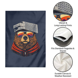 Cheese Grater Bear in Beast Mode Garden Flag Funny Rivalry Art for Hardcore Football Fans TS02 Print Your Wear