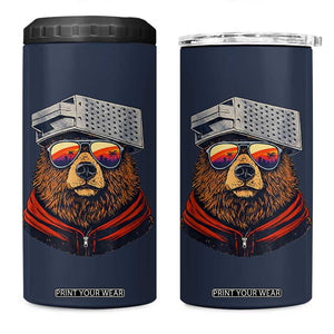 Cheese Grater Bear in Beast Mode 4 in 1 Can Cooler Tumbler Funny Rivalry Art for Hardcore Football Fans TS02 One Size: 16 oz Navy Print Your Wear