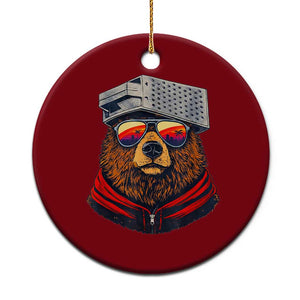 Cheese Grater Bear in Beast Mode Ceramic Ornament Funny Rivalry Art for Hardcore Football Fans TS02 1pc Red Print Your Wear