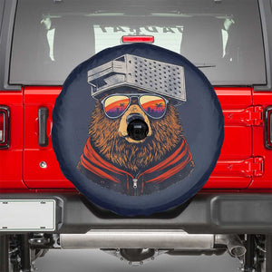 Cheese Grater Bear in Beast Mode Spare Tire Cover Funny Rivalry Art for Hardcore Football Fans TS02 Navy Print Your Wear