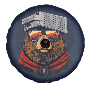 Cheese Grater Bear in Beast Mode Spare Tire Cover Funny Rivalry Art for Hardcore Football Fans TS02 Print Your Wear