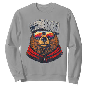 Cheese Grater Bear in Beast Mode Sweatshirt Funny Rivalry Art for Hardcore Football Fans TS02 Sport Gray Print Your Wear