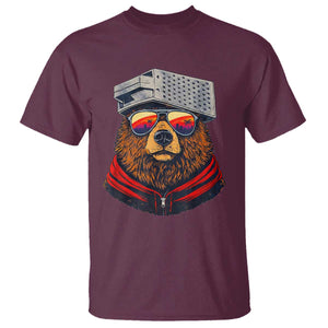 Cheese Grater Bear in Beast Mode T Shirt Funny Rivalry Art for Hardcore Football Fans TS02 Maroon Print Your Wear
