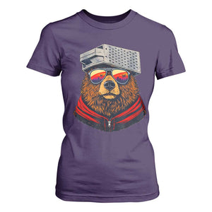 Cheese Grater Bear in Beast Mode T Shirt For Women Funny Rivalry Art for Hardcore Football Fans TS02 Purple Print Your Wear