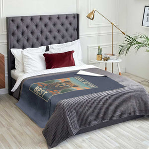 Good Better Best Motivational Hiking Bear Throw Blanket Outdoor Adventure Poster Graphic TS02 Print Your Wear