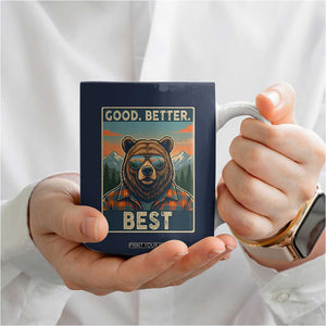 Good Better Best Motivational Hiking Bear Coffee Mug Outdoor Adventure Poster Graphic TS02 Print Your Wear