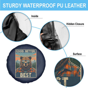 Good Better Best Motivational Hiking Bear Spare Tire Cover Outdoor Adventure Poster Graphic TS02 Print Your Wear