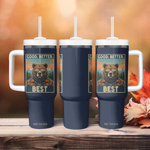 Good Better Best Motivational Hiking Bear Tumbler With Handle Outdoor Adventure Poster Graphic TS02 Print Your Wear