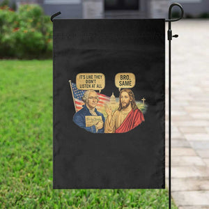 Funny George Washington and Jesus Conversation Garden Flag Patriotic Commentary Historical Icons TS02 Print Your Wear