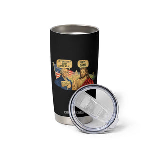 Funny George Washington and Jesus Conversation Tumbler Cup Patriotic Commentary Historical Icons TS02 Print Your Wear