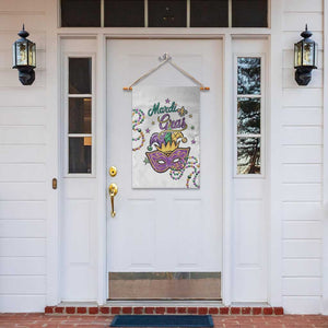 Mardi Gras Jester & Mask Welcome Garden Flag Fat Tuesday Yard Decor TS02 Print Your Wear